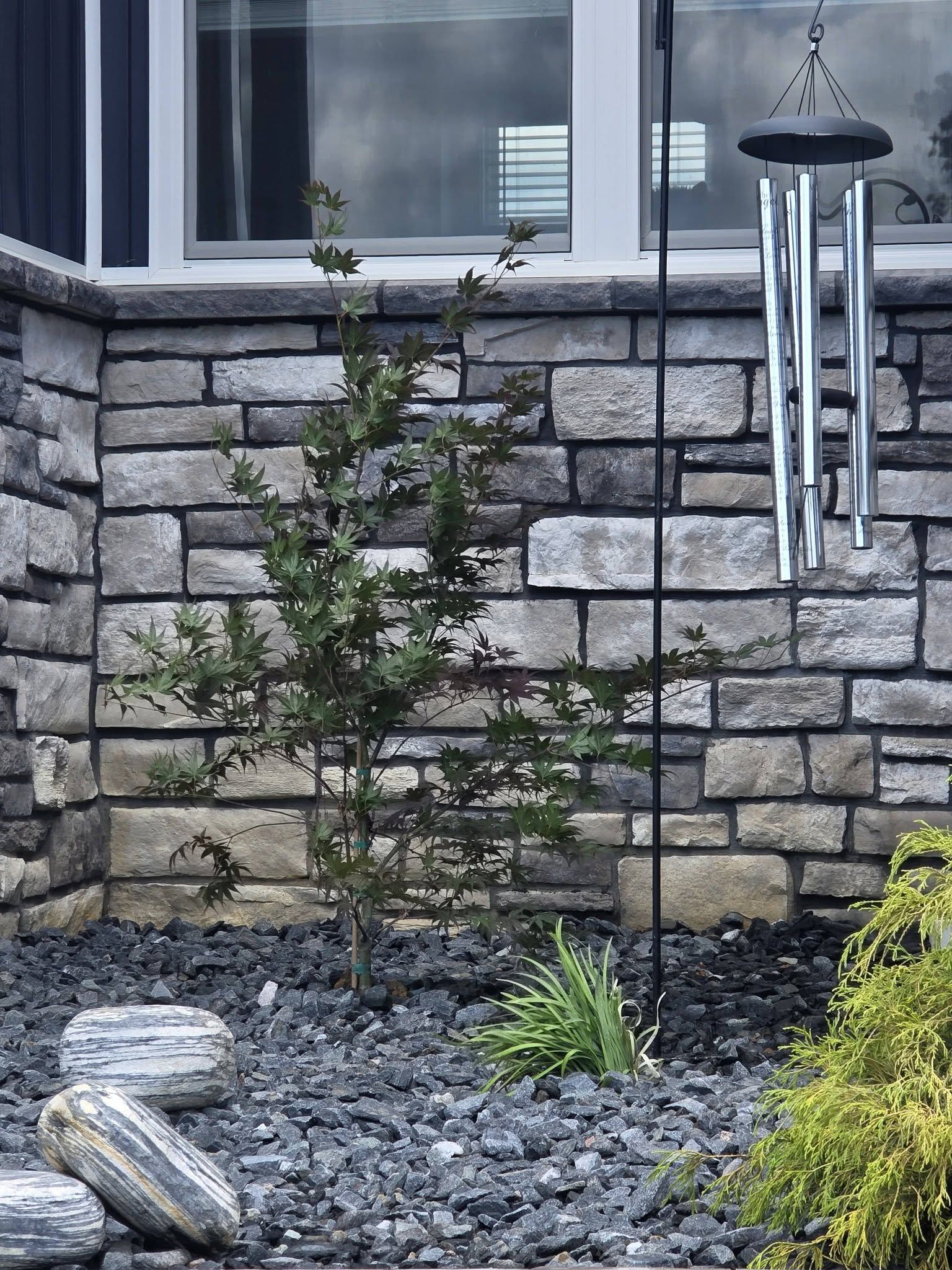 This Week's Work: 43' Curved Retaining Wall, French Drain & Grading — photo 4