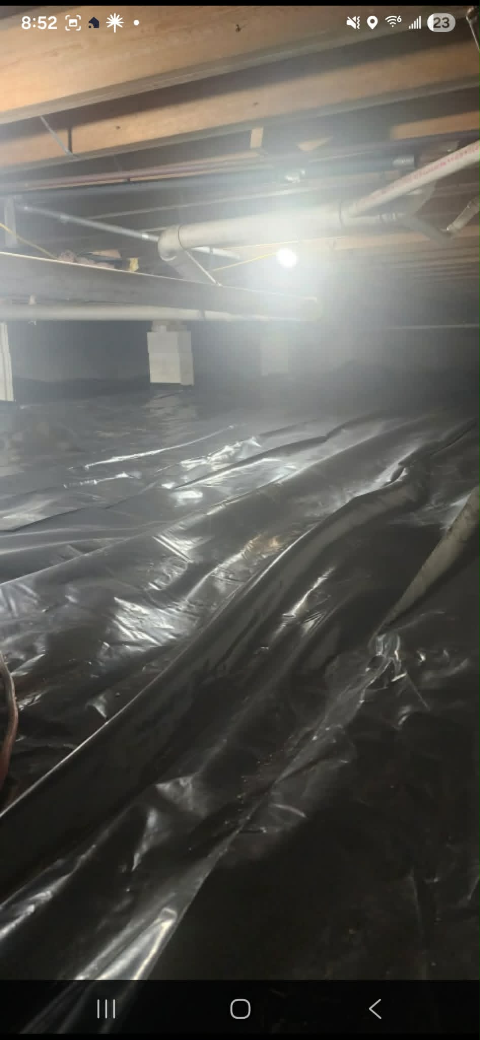 Crawl Space Waterproofing + Full Vapor Barrier — photo 2