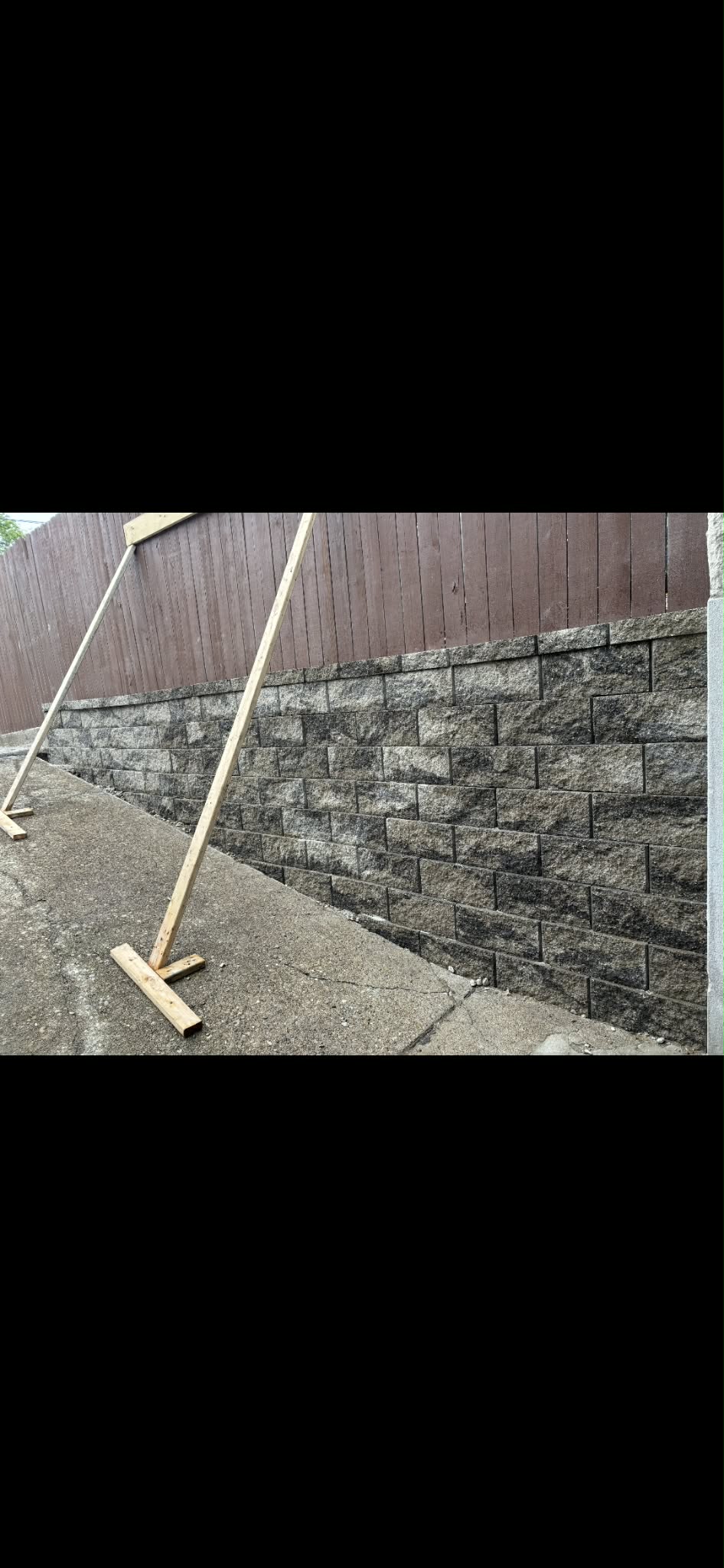 Retaining Wall Rebuild — 6' Tall, 25' Long — photo 2