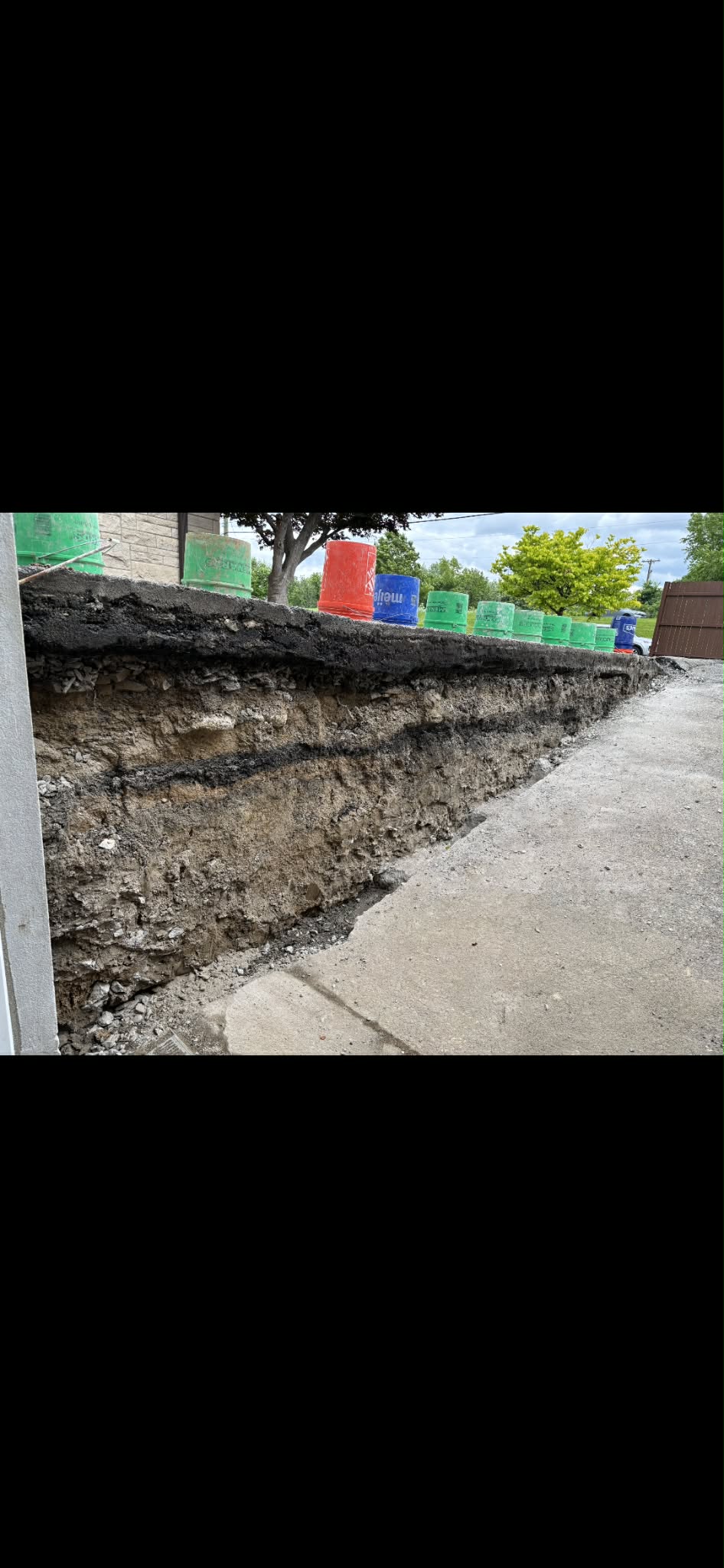 Retaining Wall Rebuild — 6' Tall, 25' Long — photo 1